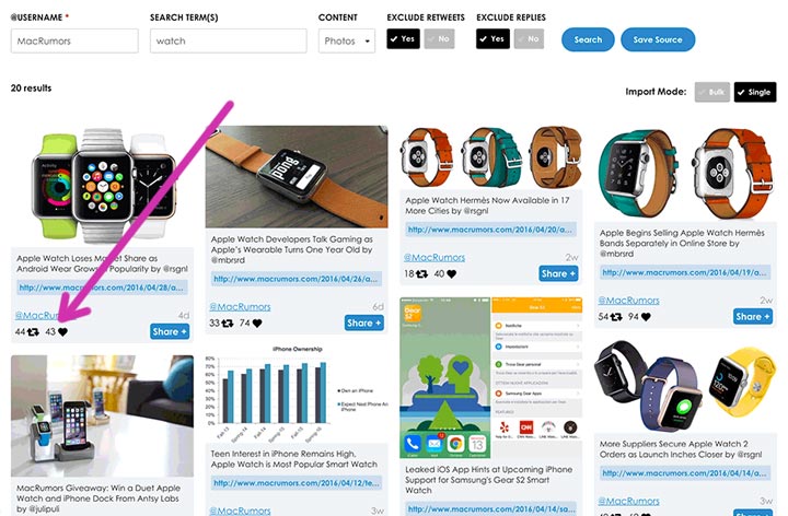 how to search social content and see how viral it was.