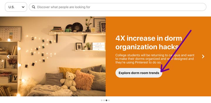 how to learn more about weekly pinterest trends.