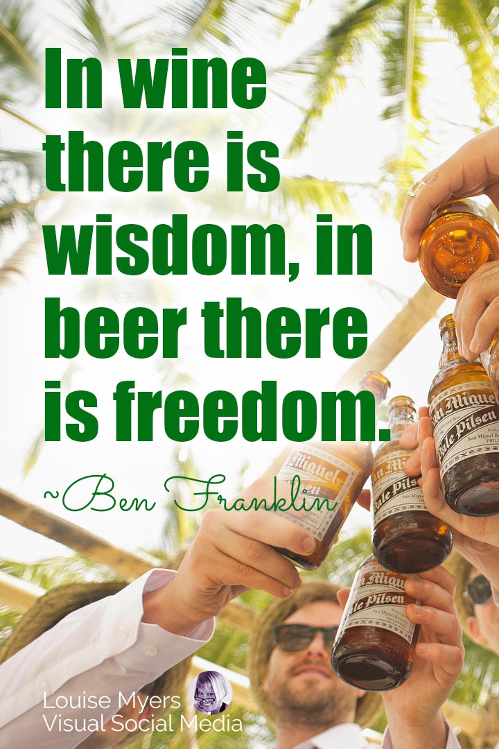 Ben Franklin freedom in beer quote image