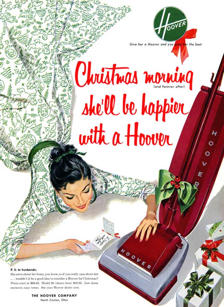 christmas morning shell be happier with hoover vintage ad.