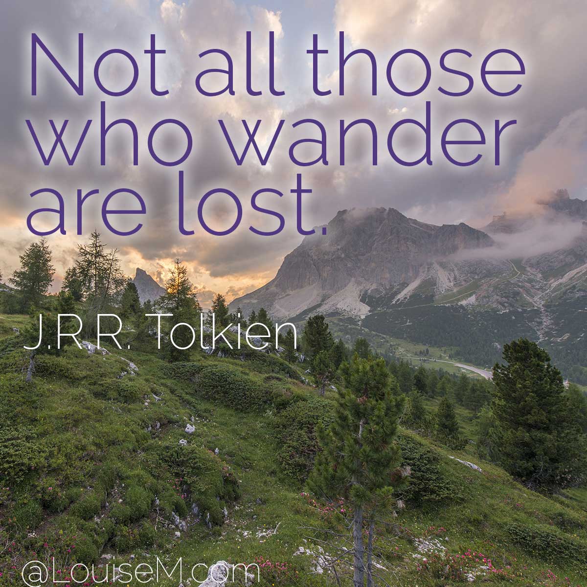 jrr tolkien quote on forest photo.