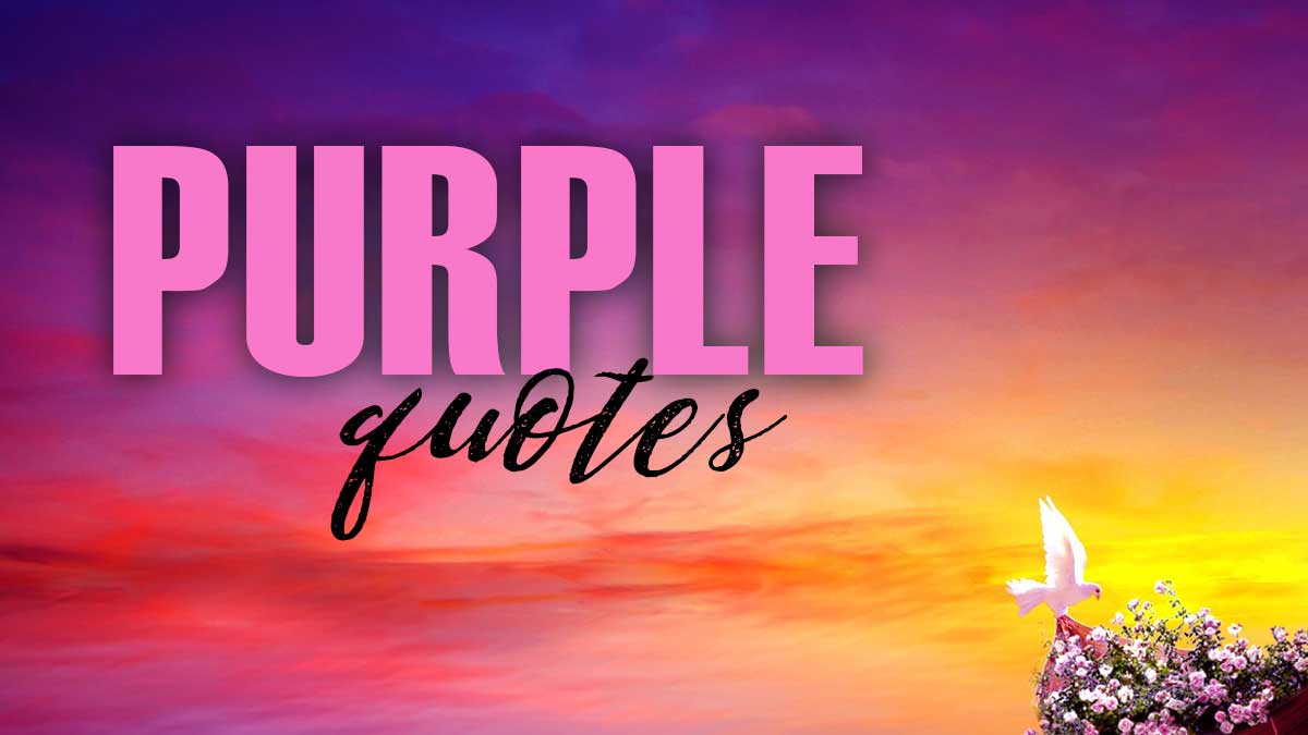 purple, orange and yellow sunset says, Purple Quotes.