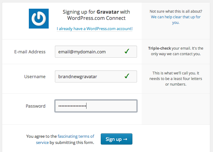 How to Make a Gravatar Step 3