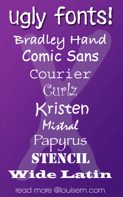 Ugly Fonts to Never Use